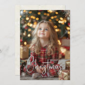 Vrolijk Kerstfeest Kinderen Foto Feestdagenkaart (Voorkant / Achterkant)