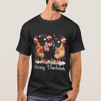 Vrolijk Kerstfeest Kip Coquette Kip T-shirt