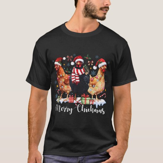 Vrolijk Kerstfeest Kip Coquette Kip T-shirt (Voorkant)