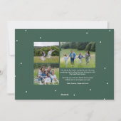 Vrolijk Kerstfeest klassiek vier foto groen Feestdagenkaart (Achterkant)