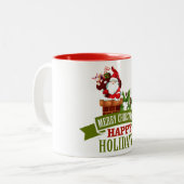 Vrolijk kerstfeest Klassieke Mok (Voorkant links)
