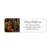 Vrolijk kerstfeest klassieke religieuze feestdag etiket (Voorkant)