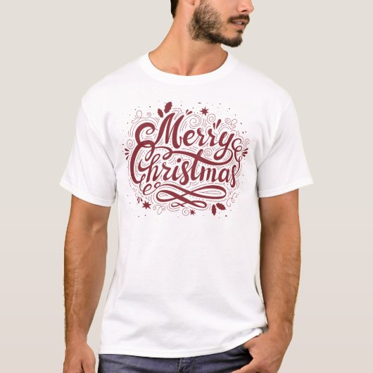 Vrolijk kerstfeest Klassieke tradities T-shirt (Voorkant)