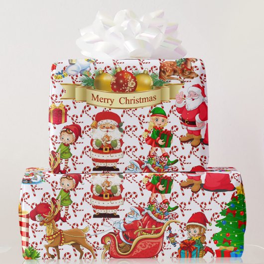 Vrolijk kerstfeest klein beetje van alles cadeaupapier