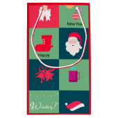 Vrolijk kerstfeest klein cadeauzakje (Achterkant)