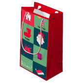 Vrolijk kerstfeest klein cadeauzakje (Achterkant Gekanteld)
