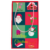 Vrolijk kerstfeest klein cadeauzakje (Voorkant)