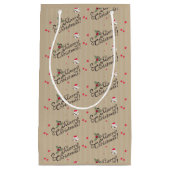 Vrolijk kerstfeest klein cadeauzakje (Voorkant)