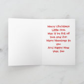 Vrolijk kerstfeest, klein kerstfeest (kerstman) feestdagen kaart (Binnen)