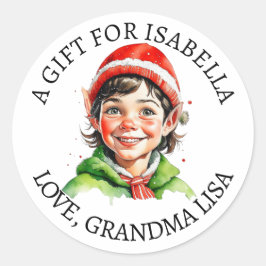 vrolijk kerstfeest |  klein meisje cadeau Labels