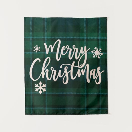 Vrolijk kerstfeest klein wandtapijt wandkleed (Voorkant)