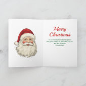 Vrolijk kerstfeest kleindochter kerstman feestdagen kaart (Binnen)