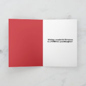 Vrolijk Kerstfeest Kleindochter Schattige Kat in P Feestdagen Kaart (Binnen)