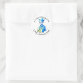 vrolijk kerstfeest |  kleine elf van en naar ronde sticker (Tas)