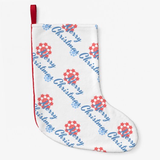 Vrolijk kerstfeest kleine kerstsok (Voorkant)