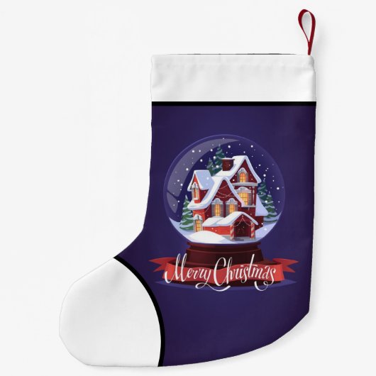 Vrolijk kerstfeest kleine kerstsok (Achterkant)