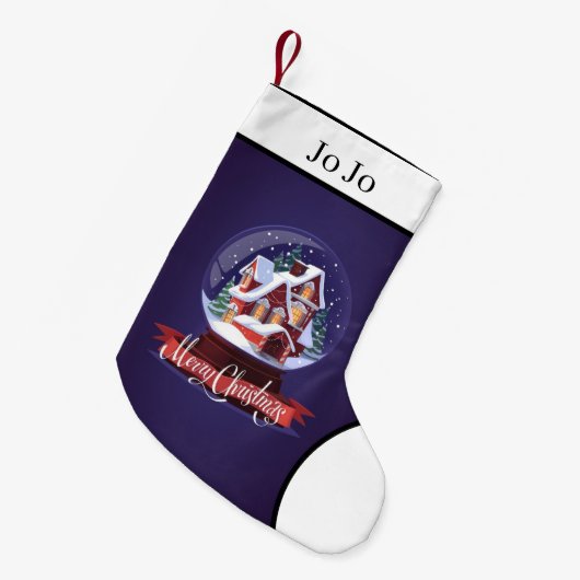 Vrolijk kerstfeest kleine kerstsok (Voorkant (Hangend))