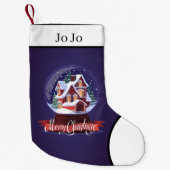 Vrolijk kerstfeest kleine kerstsok (Voorkant)