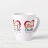 Vrolijk Kerstfeest Kleine Latte Mok, 12 oz Latte Mok (Rechterhoek)