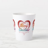 Vrolijk Kerstfeest Kleine Latte Mok, 12 oz Latte Mok (Voorkant)