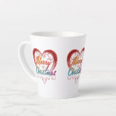 Vrolijk Kerstfeest Kleine Latte Mok, 12 oz Mok (Linkerhoek)