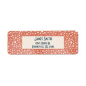 Vrolijk kerstfeest Kleine witte sterren Rood Etiket (Voorkant)