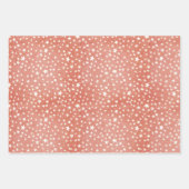 Vrolijk kerstfeest Kleine witte sterren Rood Inpakpapier Vel (Voorkant 2)