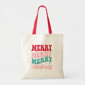 VROLIJK KERSTFEEST KLEURRIJK TOTE BAG (Voorkant)