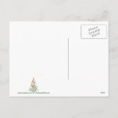 Vrolijk kerstfeest, kleurrijke kerstboom feestdagenkaart (Achterkant)
