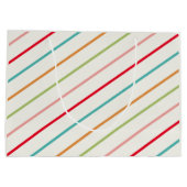 Vrolijk kerstfeest kleurrijke retro Ornamenten Groot Cadeauzakje (Achterkant)