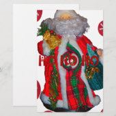 Vrolijk Kerstfeest Kleurrijke Sinterklaas Art Prin Briefpapier (Voorkant / Achterkant)