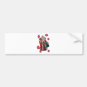 Vrolijk Kerstfeest Kleurrijke Sinterklaas Art Prin Bumpersticker (Voorkant)