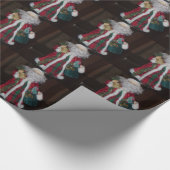 Vrolijk Kerstfeest Kleurrijke Sinterklaas Art Prin Cadeaupapier (Hoek)