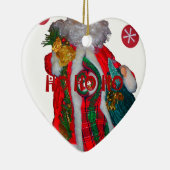 Vrolijk Kerstfeest Kleurrijke Sinterklaas Art Prin Keramisch Ornament (Rechts)