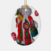 Vrolijk Kerstfeest Kleurrijke Sinterklaas Art Prin Keramisch Ornament (Rechts)