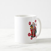 Vrolijk Kerstfeest Kleurrijke Sinterklaas Art Prin Koffiemok (Voorkant rechts)