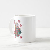 Vrolijk Kerstfeest Kleurrijke Sinterklaas Art Prin Koffiemok (Voorkant links)