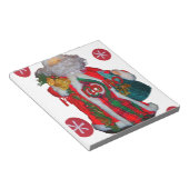 Vrolijk Kerstfeest Kleurrijke Sinterklaas Art Prin Notitieblok (Schuin)