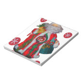 Vrolijk Kerstfeest Kleurrijke Sinterklaas Art Prin Notitieblok (Linkerzijde)