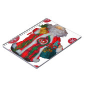 Vrolijk Kerstfeest Kleurrijke Sinterklaas Art Prin Notitieboek (Linkerzijde)