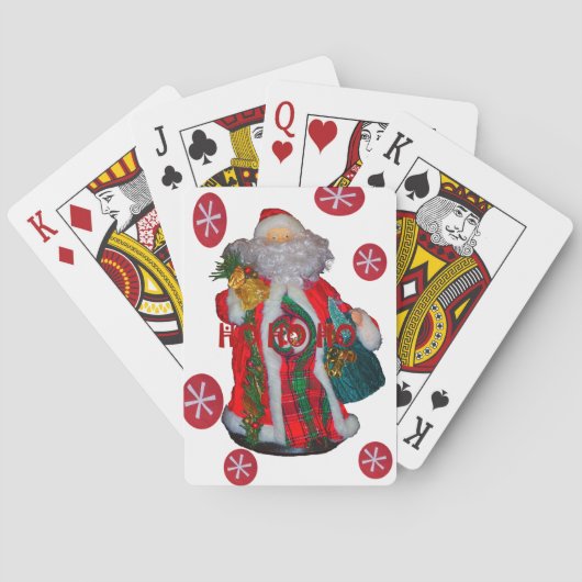 Vrolijk Kerstfeest Kleurrijke Sinterklaas Art Prin Pokerkaarten (Achterkant)