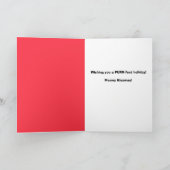 Vrolijk Kerstfeest Knap Kat Met Mistletoe Humor Feestdagen Kaart (Binnen)