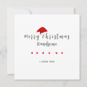 Vrolijk kerstfeest Knappe Man foto kaart (Voorkant)