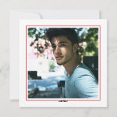 Vrolijk kerstfeest Knappe Man foto kaart (Achterkant)