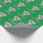 Vrolijk kerstfeest Koala Beer met licht Cadeaupapier (Hoek)
