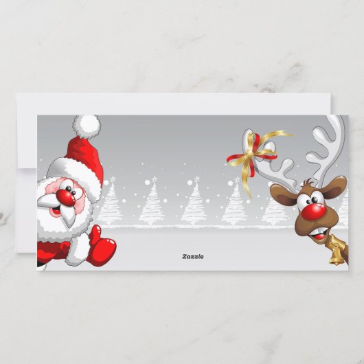 Vrolijk kerstfeest Koeien Feestdagenkaart (Achterkant)