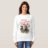 Vrolijk kerstfeest Koeien Trui (Voorkant volledig)