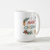 Vrolijk kerstfeest koffiemok (Voorkant rechts)