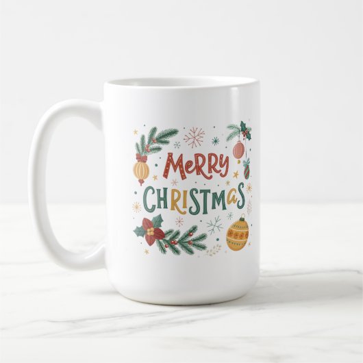 Vrolijk kerstfeest koffiemok (Links)