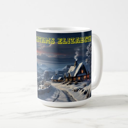 Vrolijk kerstfeest koffiemok (Voorkant rechts)